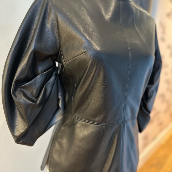 Black vegan leather top size medium (6). - Picture 2 of 8